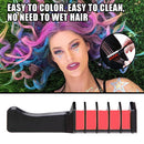 Hair Chalk Disposable Hair Dye Washable Healthy Hair Dyeing Brush (Red)