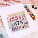 Hollow Numbers Painting Template Plastic Spray Mold Scrapbook Stencil for DIY