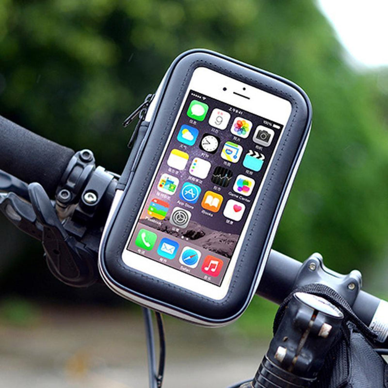 Waterproof Bicycle Phone Bag Portable MTB Scooter Cellphone Navi Stand Bracket