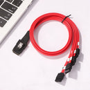 Mini SAS Power Cable SFF-8087 to 4 SATA Computer Hard Drive Data (Red)