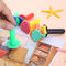 6pcs/set Plastic Sponge Paint Graffiti Brushes DIY Drawing Toys Seal Tools Newly