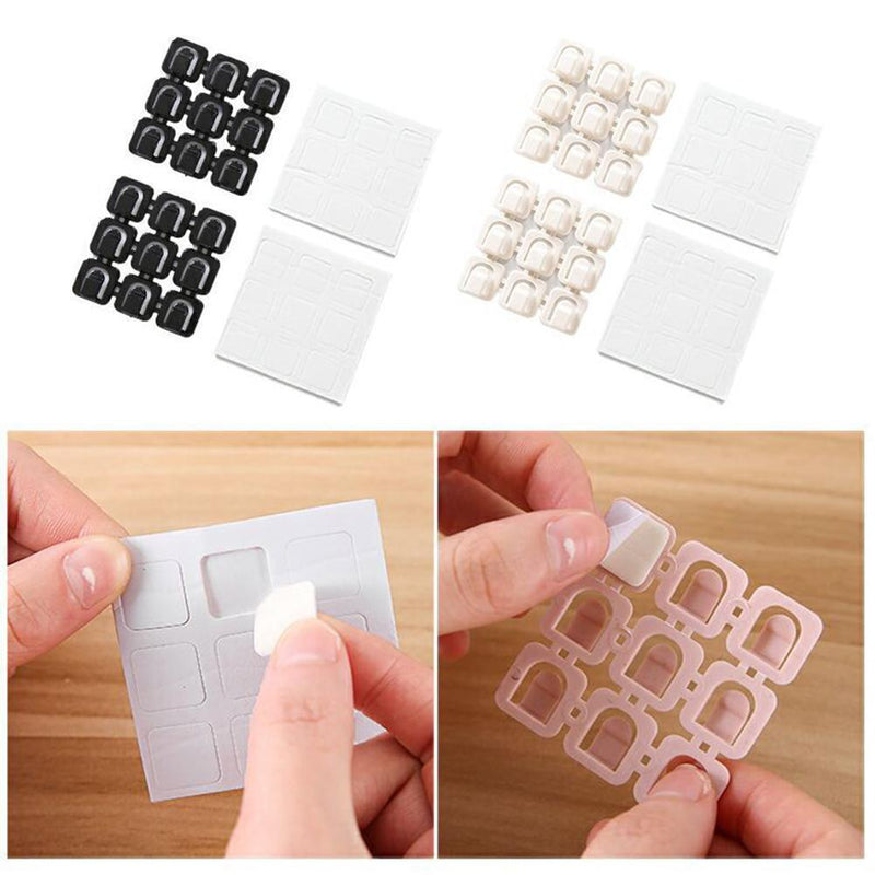 18pcs Auto Car Tie Lines Fixed Clip USB Wire Cable Line Organizer Retainer Clamp