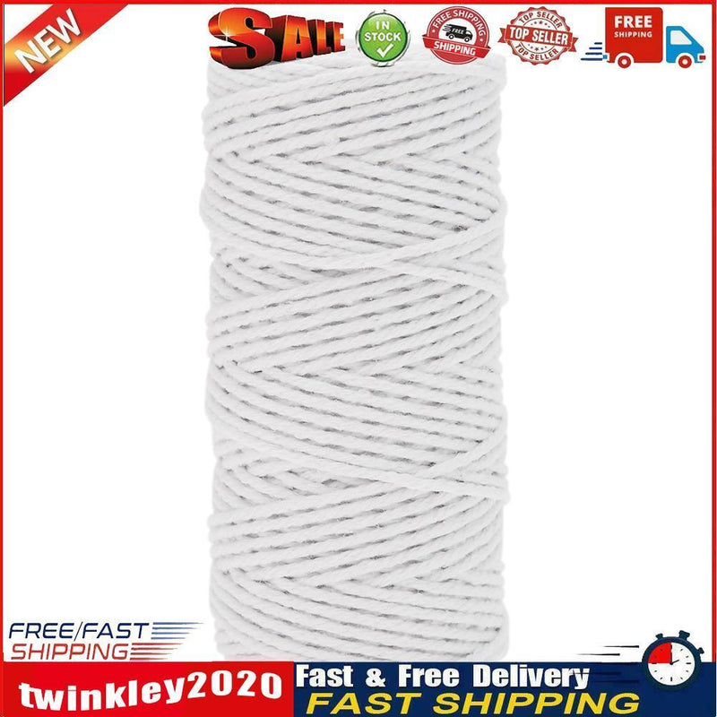 1 Roll 100 Meters 2Ply Cotton Twine DIY Weaving Handmade Craft Rope (White Newly