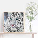 Tiger 5D DIY Partial Drill Round Diamond Painting Animal Picture Mosaic Art