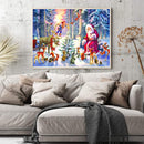 Santa Claus with Animal Oil Paint By Numbers Drawing DIY Home Decoration Gifts