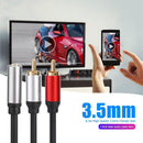 3.5mm 1/8"" TRS Stereo Female to Dual RCA Male Audio Adapter Y Splitter Cable