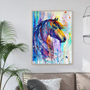 5D DIY Diamond Painting Embroidery Full Round Drill Colorful Horse Mosaic Kits