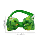 Dog Bow Tie St. Patricks Day Costume Soft Dog Cat Collar with Bow Tie (5) Newly