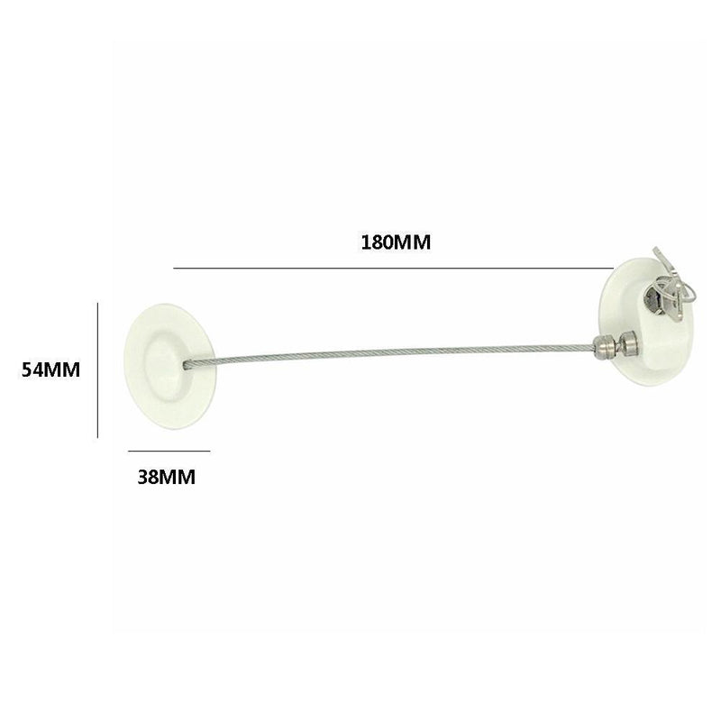 Aluminum Alloy Door Window Lock Child Safety Door Security Lock (White)
