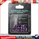 12x M5x10mm Disk Brake Rotor Bolts Mountain Bike T25 Brake Screws (Purple) Newly