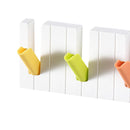 Wall Mounted Towel Hook Hanger Piano Keys Clothes Storage Organizer Rack Shel