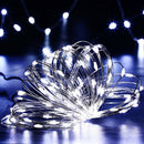 Solar String Lights Waterproof Copper Wire Fairy Lamp (Cold White 100LED) Newly