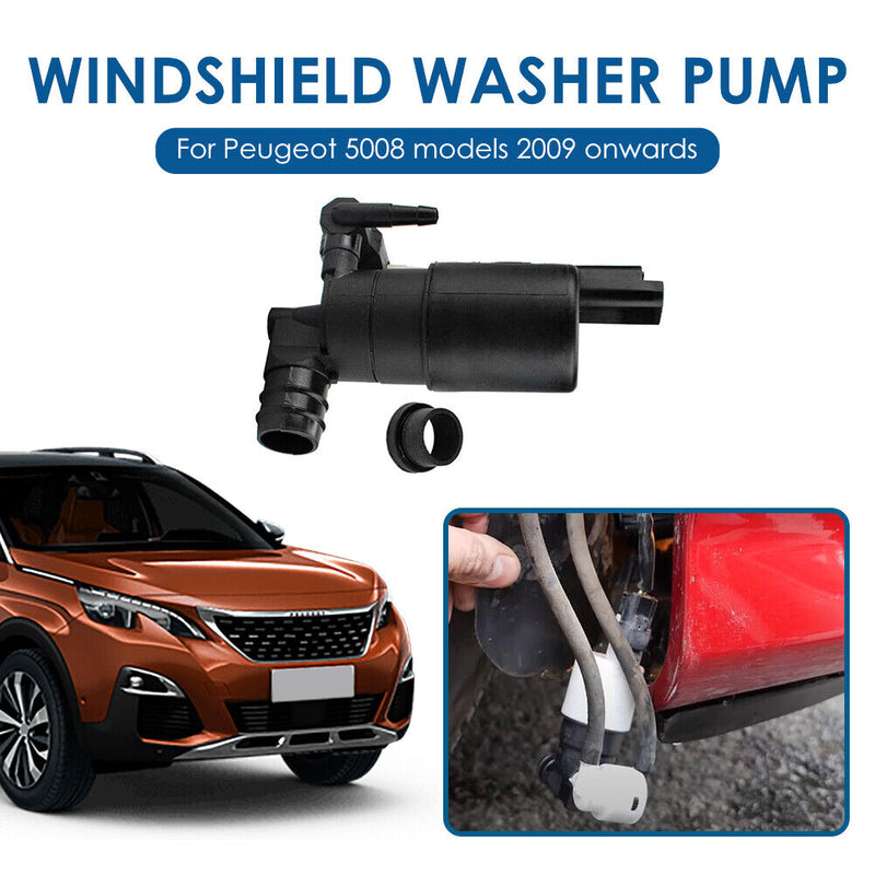 Twin Outlet Windscreen Washer Pump for Peugeot 106 308 407 807 93160293 Newly