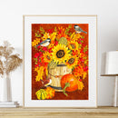 5D DIY Diamond Painting Kits Sunflower Pumpkin Full Square Drill Wall Decor A