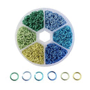 Mixed Color Fashion Jewelry Piercing Nail Dangle Ring Metal Alloy Glitter