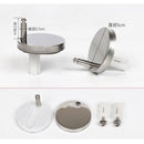 Chrome Toilet Seat Hinge Toilet Linker Fittings Screws Replacement Hinges