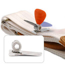 Metal Guitar Picks Clip with 3 Picks Acoustic Guitars Bass Ukulele Accessories