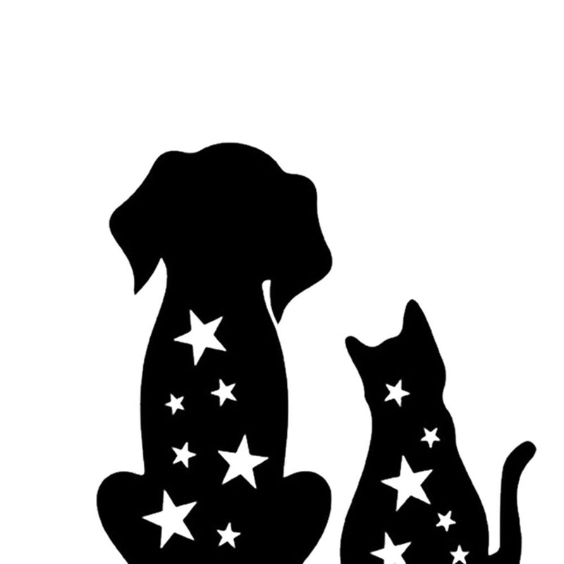Simulation Hollow Black Cat Dogs Silhouette Courtyards Insert Card Art Ornament