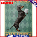 11CT Full Cross Stitch Napkin Dog Stamped DIY Cotton Thread Needlework Animal