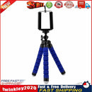 Flexible Octopus Phone Tripod Bracket Monopod with Phone Clip (Blue) Newly