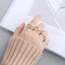 Jewelry Accessories Opal Rings Set Crown Finger Rings Moon Star Knuckle Midi