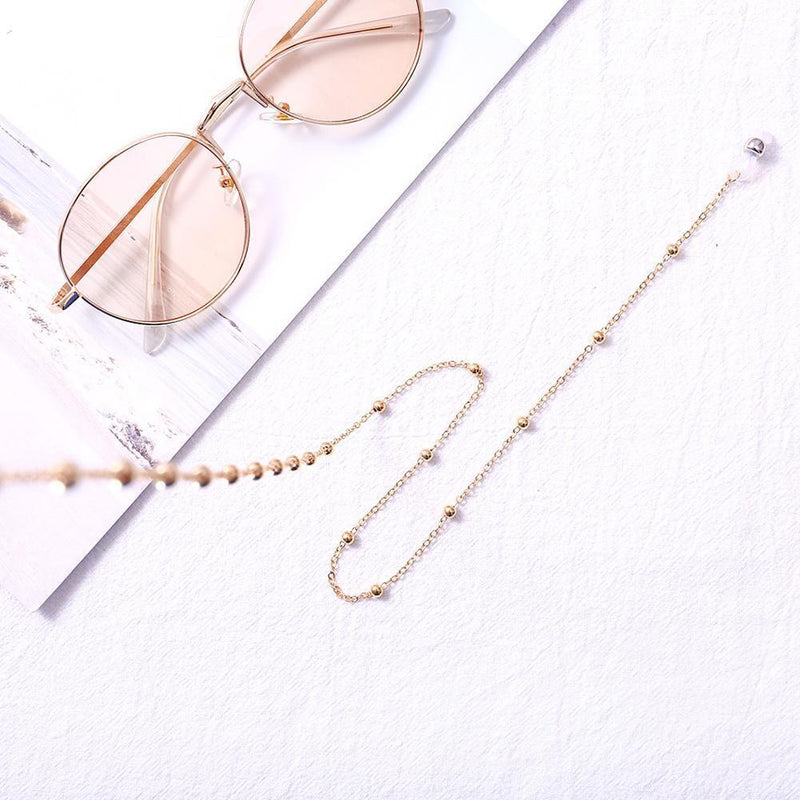 Round Bead Glasses Chain Women Men Eyeglasses Cord Strap Necklace Accessories