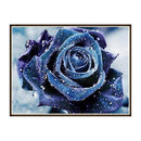 Blue Rose Diamond Painting Embroidery 5D DIY Cross Stitch Home Decor Gift Newly