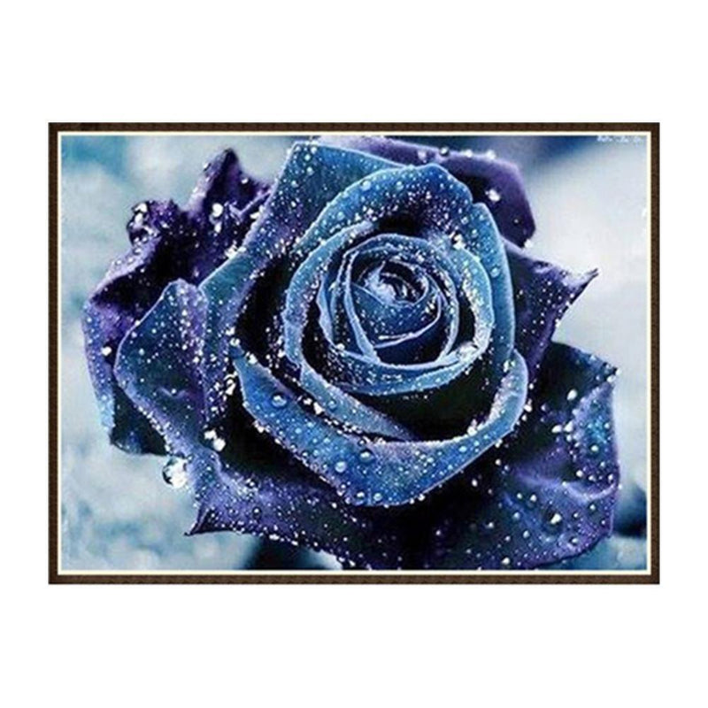 Blue Rose Diamond Painting Embroidery 5D DIY Cross Stitch Home Decor Gift Newly