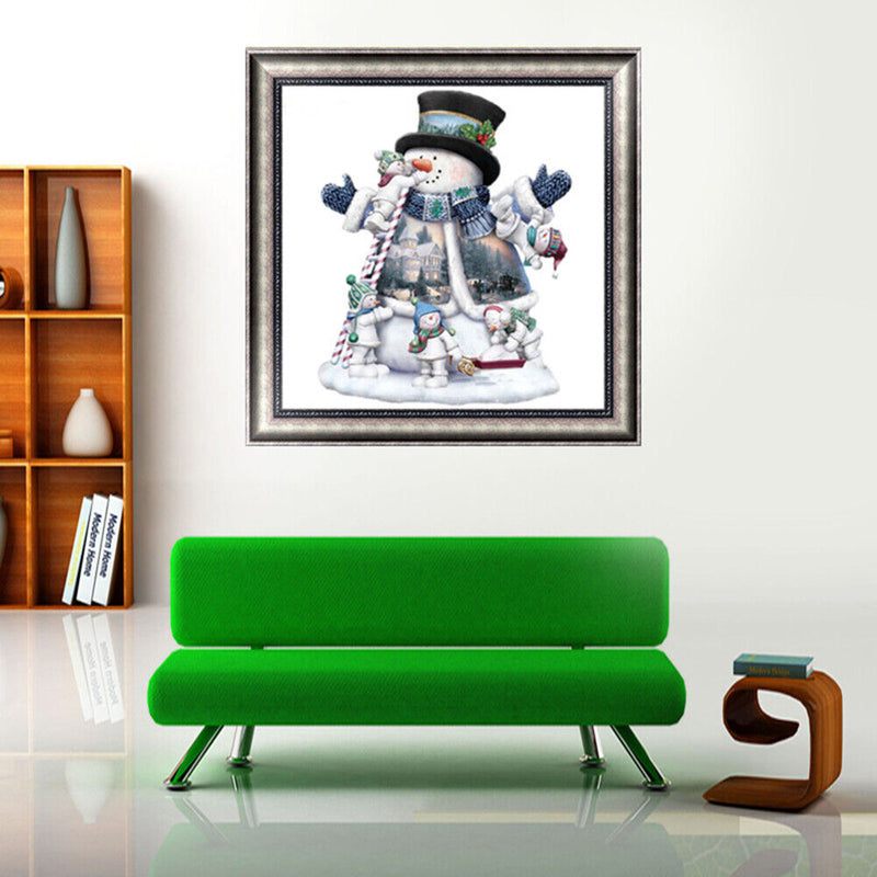 5D Diamond Painting Christmas Snowman Embroidery Cross Stitch Craft