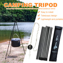 Camping Tripod Hanging Pot Campfire Cookware Pot Grill Hook Holder (Black) Newly