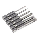 6pcs 50mm 2.0-6.0mm Flat Head Slotted Tip Screwdrivers Bits Newly