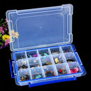 15 Slots Clear Plastic Jewelry Box Home Living Room Office Various Organizers