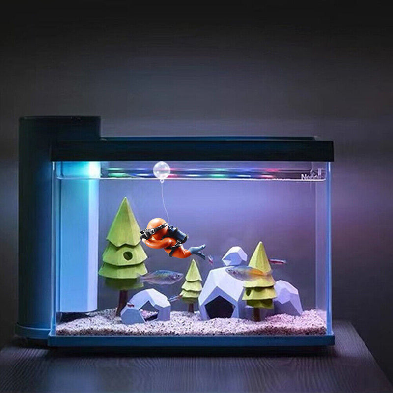 Diver Fish Tank Underwater Landscape Aquarium Aquatic Floating Ornaments Decor