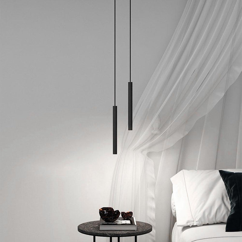 Minimalist Chandelier Lights Home Bedroom Bedside Ceiling LED Lamp (White)