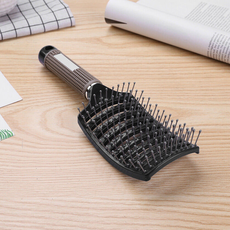 8 Color Bristle Nylon Women Wet Curly Detangle Hair Brush for Salon Styling T