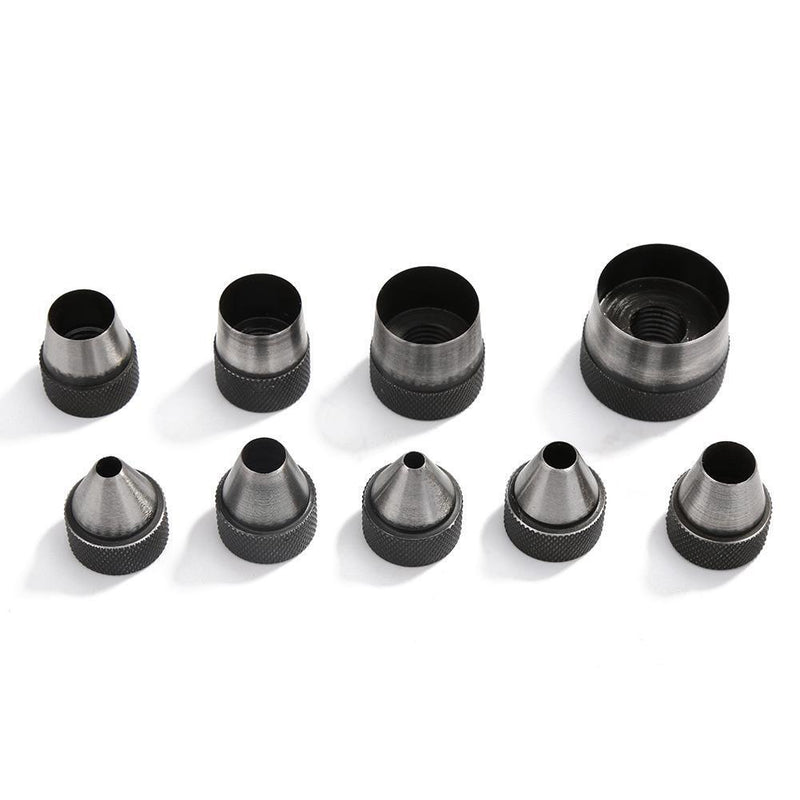 10pcs Heavy Duty Hollow Punch Kit Tool Set Gasket Leather Rubber Punching Newly
