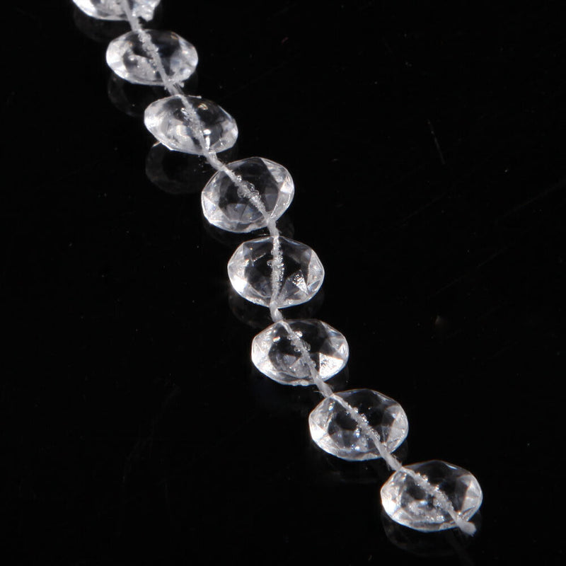 99FT Garland Diamonds Acrylic Crystal Bead Curtain DIY Party Decor Home Home