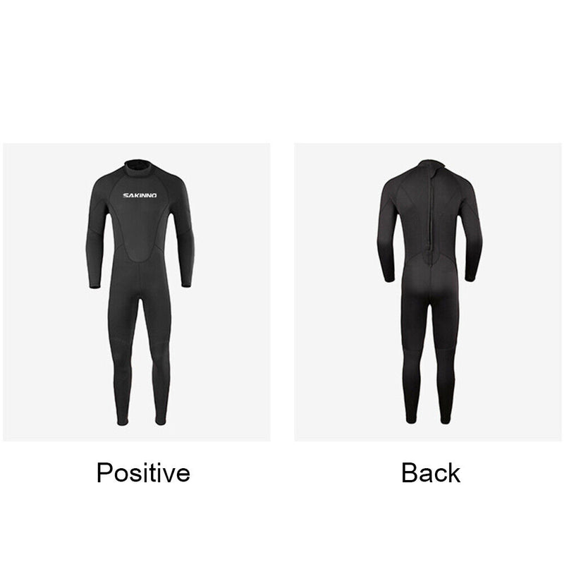 Full Body Men Neoprene Wetsuit Jumpsuit Quick-Drying Wet Suit (Black 2XL) Newly