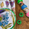 2pcs Thread Stopper Silicone Cross Stitch Clip 2cm Coil Holder (Green)