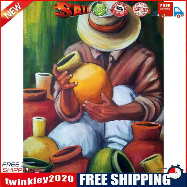 Making Ceramics Oil Paint By Numbers Kit DIY Handpainted on Canvas Wall Art
