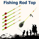 5pcs Mini Ice Fishing Rod Top Tip Bobber Indicator Winter Fishing Extension Rods