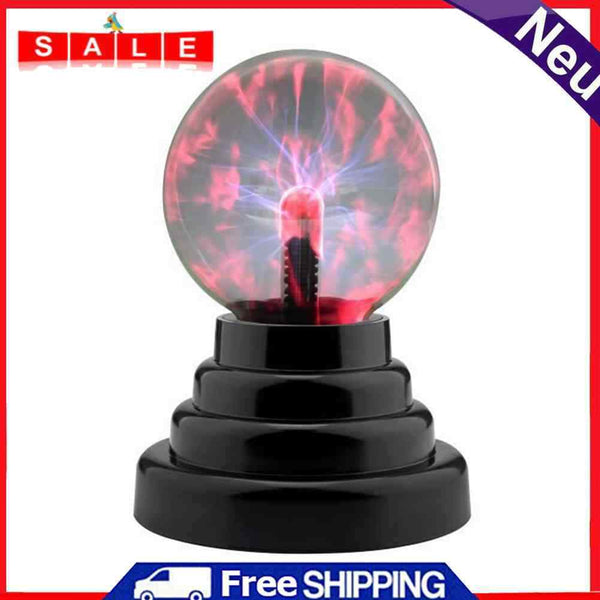 Electric Plasma Ball Lamp 3"" Touch Sound Sensor Party Bedroom Night Light