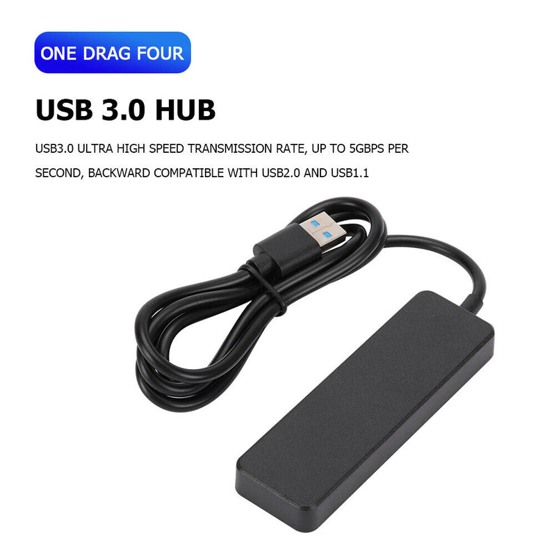Portable USB 3.0 Hub Hub Docking Station for Computer Laptop Desktop PC Adapter