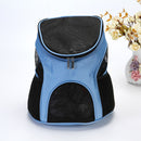 Pet Cat Carrier Backpack Breathable Travel Outdoor Shoulder Carry (Blue) Newly