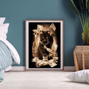 Frameless Digital Oil Art Picture DIY Cat Paint By Numbers Craft Wall Decor Kit