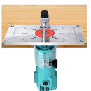 Router Table Insert Plate Woodworking Trimming Machine Flip Board Ring Set