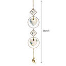 Crystal  Love Star Moon Metal Ring Hanging Home Car Pendant (25)