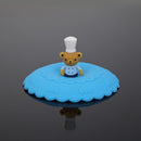 Silicone Heat-resistant Dust-proof Cup Lids Bowl Cover Food Wrap Lid (Bear)