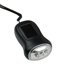 Hand Crank Solar Dynamo Torch Lamp Outdoor Emergency LED Flashlight (Black)