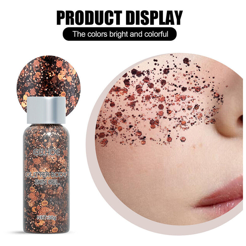 30g Body Sequins Long Lasting Sequin Cosmetics Portable Mini for Everyday Makeup